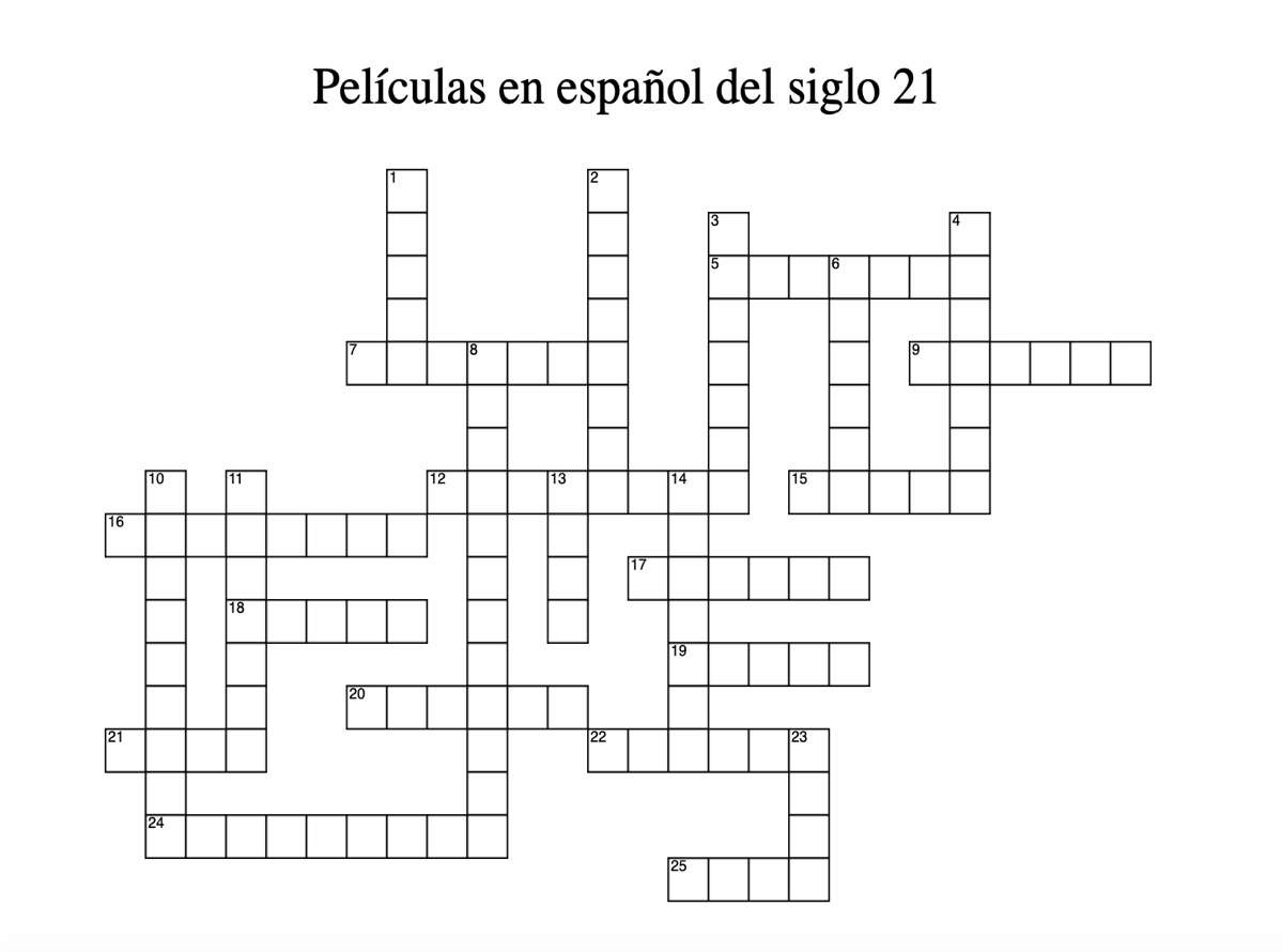 Spanish girlfriend crossword